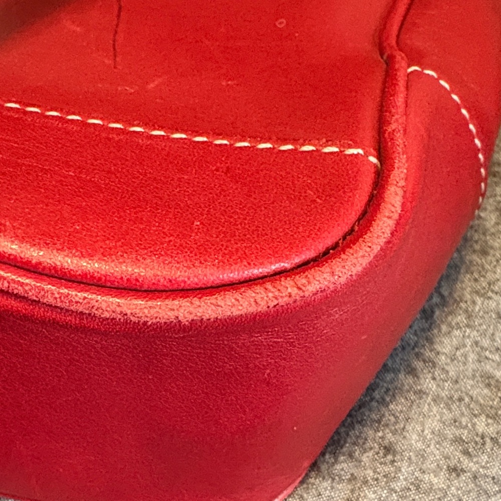Coach Red Leather Tote Bag - Picture 16 of 16